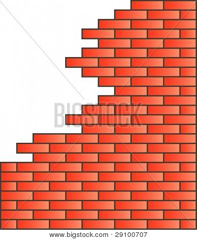 uszkodzony mur. wektor