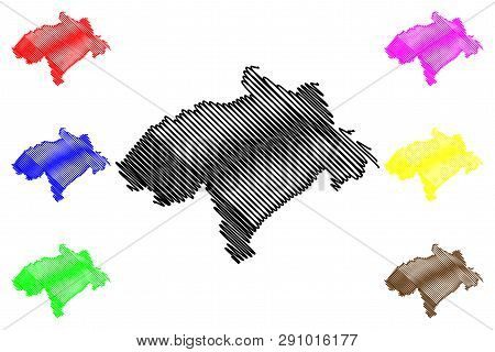 Midlothian (united Kingdom, Scotland, Local Government In Scotland) Map Vector Illustration, Scribbl