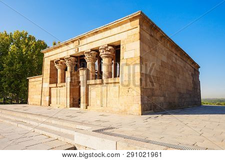 The Temple Of Debod Or Templo De Debod Is An Ancient Egyptian Temple That Was Rebuilt In Madrid, Spa