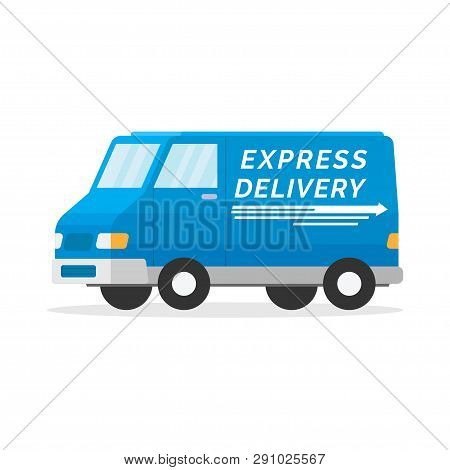 Flat Style Vector Illustration Delivery Service Concept. Product Goods Shipping Transport. Fast Serv