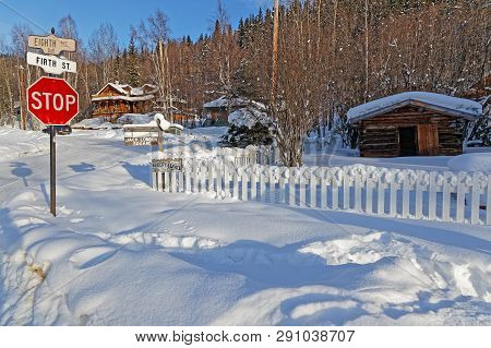 Dawson City, Yukon, Canada, March 10, 2019 : Jack London Museum. Dawson City Is Inseparably Linked T