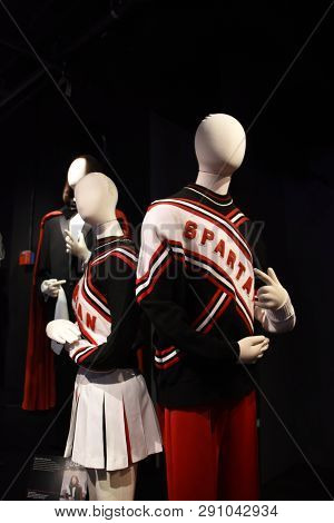 Chicago, Il January 26, 2019, Snl Saturday Night Live Cheerleader Costumes On Display At Exhibition