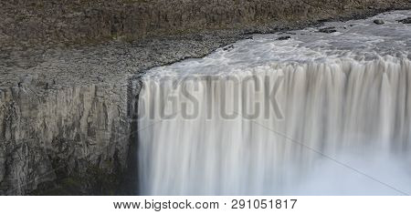 Detifoss Waterfall On Of The Best Attraction In Iceland. Dettifoss Is The Most Powerful Waterfall On