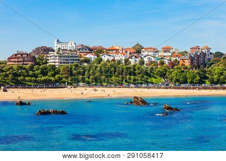 Santander City Aerial Panoramic View. Santander Is The Capital Of The Cantabria Region In Spain