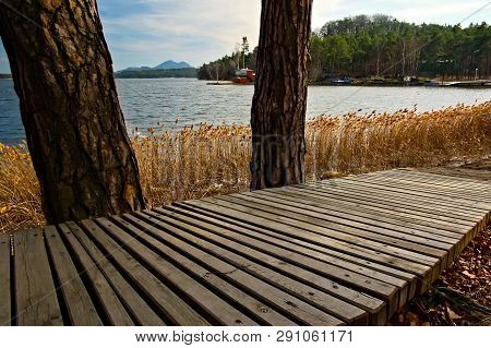 Machovo Jezero Lake In Czech Tourist Region Of Machuv Kraj