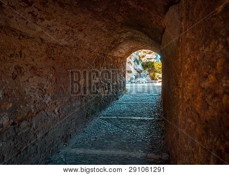 Gate On The Roman Walls Of Ancient Tarraco In Tarragona