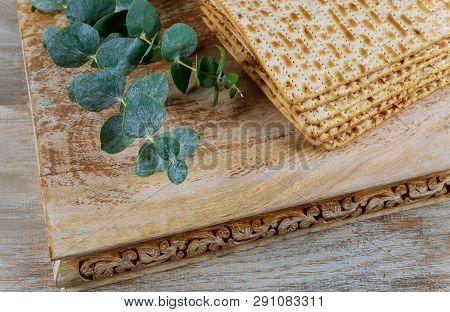 Jewish Pesah Celebration Concept Jewish Holiday Passover Matzot