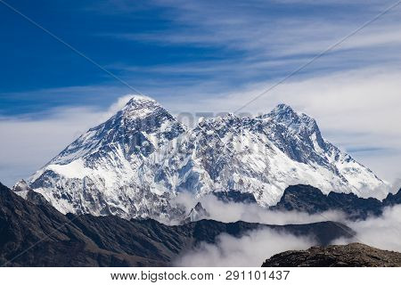 Mount Everest Is Highest Mountain Above Sea Level In Mahalangur Himal Sub Range Of Himalaya.everest