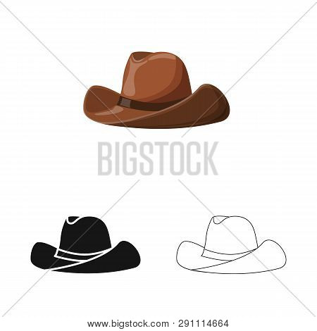 Vector Illustration Of Clothing And Cap Sign. Set Of Clothing And Beret Stock Vector Illustration.