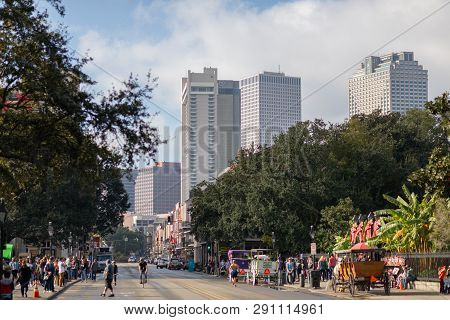 New Orleans Skyline As Seen From Decatur Street