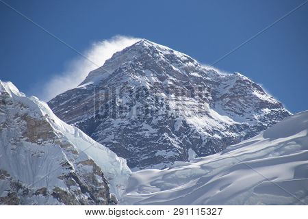 Mount Everest Is Highest Mountain Above Sea Level In Mahalangur Himal Sub Range Of Himalaya.everest