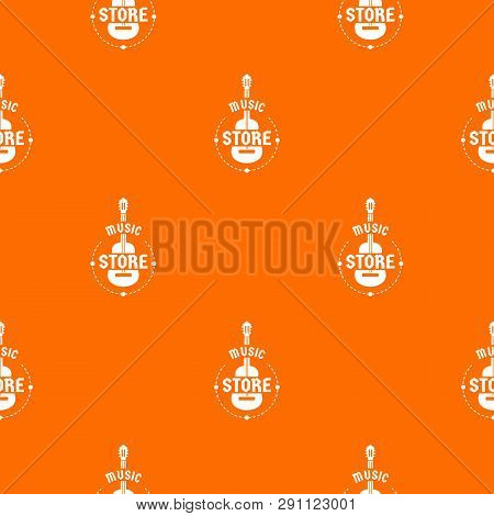 Music Store Pattern Vector Orange For Any Web Design Best