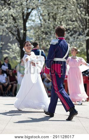 Chicago, Illinois, Usa - May 05, 2018 Members Of Polonia, Polish Folk Song And Dance Ensemble, Weari