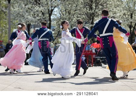 Chicago, Illinois, Usa - May 05, 2018 Members Of Polonia, Polish Folk Song And Dance Ensemble, Weari