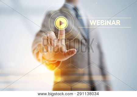 Webinar E-learning Online Seminar Education Business Concept.