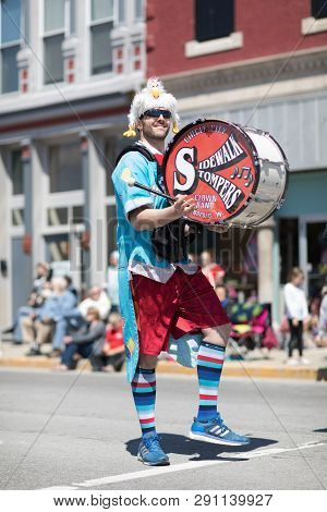 Orleans, Indiana, Usa - April 28, 2018: The Orleans Dogwood Festival And Parade, The Circle City Sid