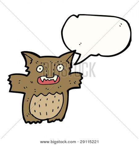 harige kleine gremlin cartoon