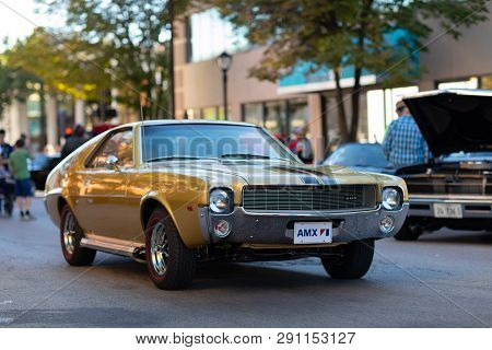 Springfield, Illinois, Usa - September 22, 2018: The Route 66 Mother Road Festival, Amc, Amx Being D