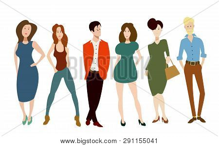 Different People Of Different Sexes Of Different Ages And Different Races In Full Growth