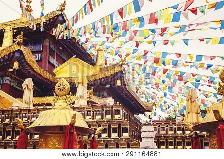 China, Hainan Island, Sanya, - December 1, 2018: Nanshan Buddhist Cultural Park, Editorial.