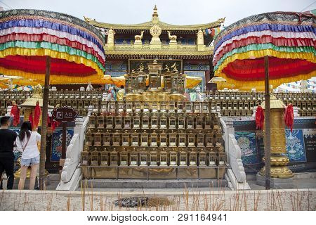 China, Hainan Island, Sanya, - December 1, 2018: Nanshan Buddhist Cultural Park, Editorial.