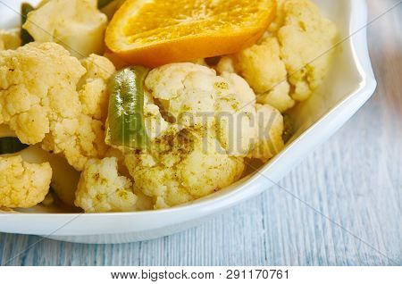 Moroccan  Cauliflower With Preserved Mandarinas