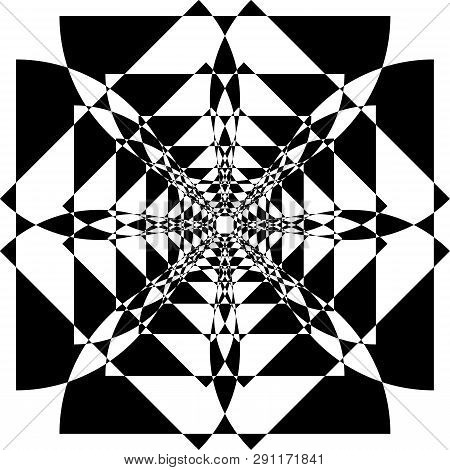 Arhitectural Arabesque Floral Impression On Transparent Background Abstract Graphic Design