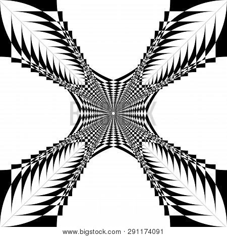 Arhitectural Arabesque Spider Net Impression On Transparent Background Abstract Graphic Design