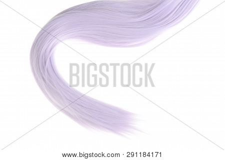 A Piece Of Mauve Color Hair Isolated On White