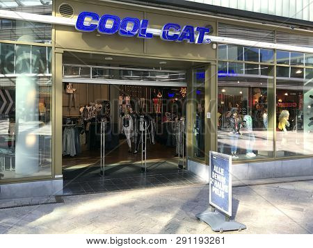 Almere, The Netherlands - March 24, 2018: Cool Cat Store Entrance In The City Of Almere.