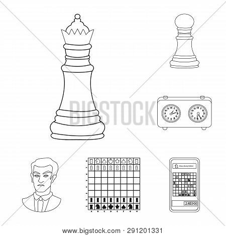 Vector Design Of Piece And Strategy Symbol. Collection Of Piece And Play Stock Vector Illustration.