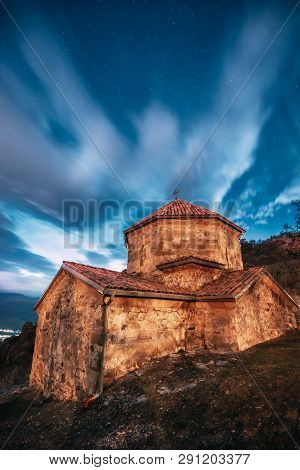 Mtskheta, Georgia. Shio-mgvime Monastery. Church Of Holy Virgin Or Theotokos In Medieval Monastic Sh