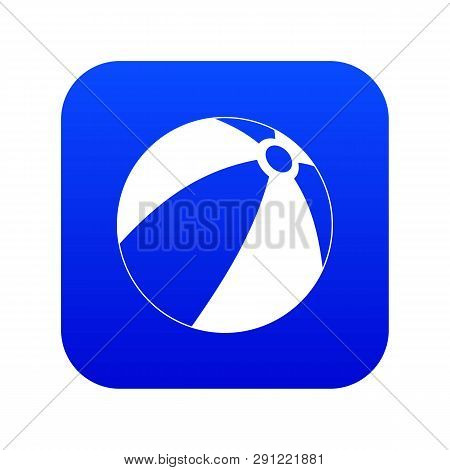Ball For Children To Play Icon Digital Blue For Any Design Isolated On White Illustration
