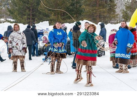 Russkinskaya, Surgut, Russia, 03/23/19: Open Traditional Holiday Of The Peoples Of Siberia. Feast Of