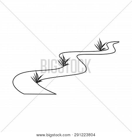 Vector Illustration Of Road And Scenery Sign. Set Of Road And Footpath Vector Icon For Stock.