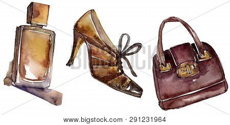 Fashoinable Sketch Glamour Illustration In A Watercolor Style Isolated Element. Watercolour Backgrou