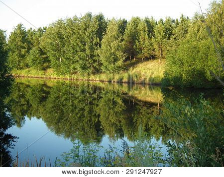 Quiet Summer Day. Gudkov Ponds Samara Region Russia.