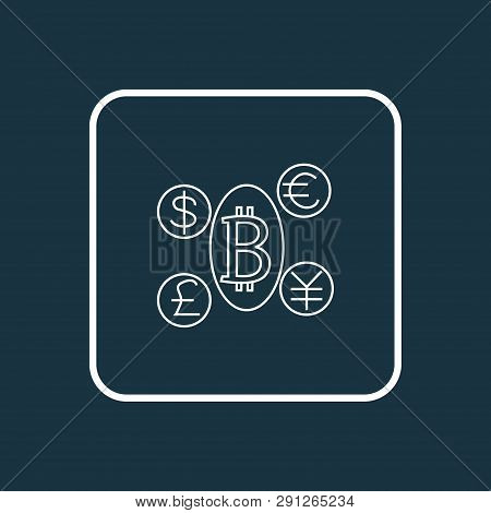 Cryptocoin Icon Line Symbol. Premium Quality Isolated Cryptocurrency Element In Trendy Style.