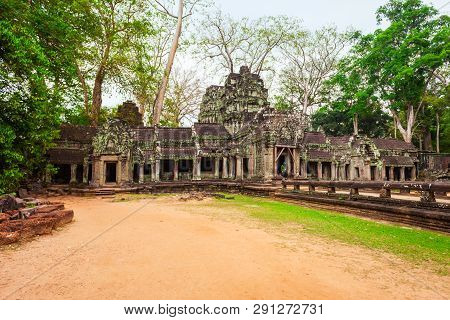Ta Prohm Or Prasat Taprohm Is The Temple At Angkor In Siem Reap In Cambodia