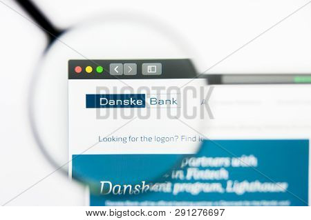 Los Angeles, California, Usa - 24 March 2019: Illustrative Editorial Of Danske Bank Website Homepage