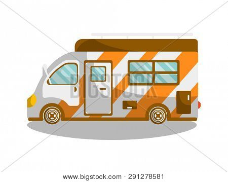 Camping bus or camper van motorhome car or vehicle