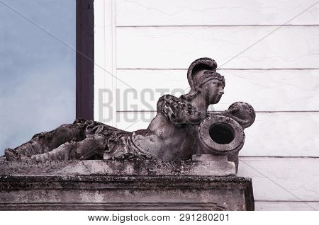 The Ancient Statue Of The God Of The War Mars (ares)