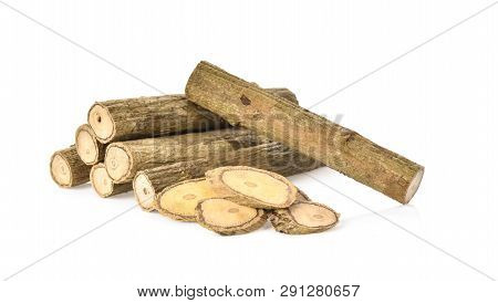 A Eurycoma Longifolia Isolated  On White Background.