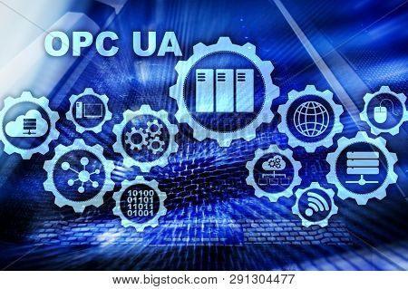 Opc Unified Architecture. Data Transmission In Industrial Networks Concept.