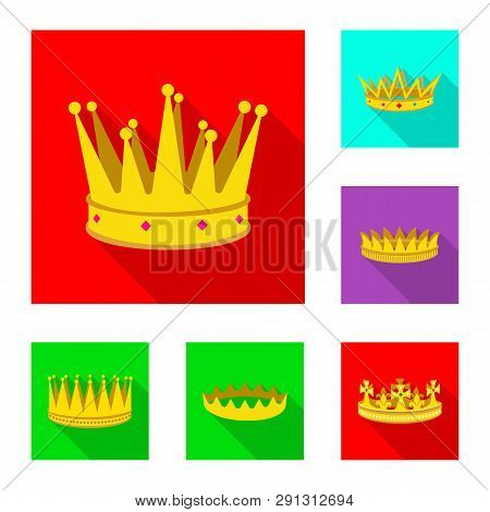 Vector Illustration Of Medieval And Nobility Sign. Set Of Medieval And Monarchy Stock Vector Illustr