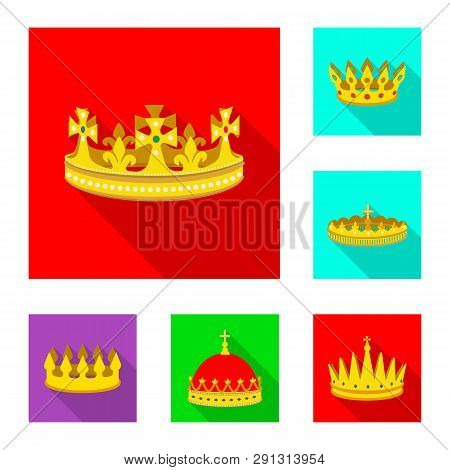 Vector Design Of Medieval And Nobility Symbol. Set Of Medieval And Monarchy Stock Vector Illustratio