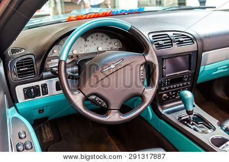 Samara, Russia - March 23, 2019: Interior Design Of Ford Thunderbird Classic Car. Ford Thunderbird I