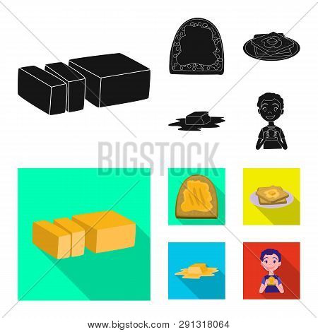 Vector Design Of Creamy And Product Symbol. Set Of Creamy And Farm Vector Icon For Stock.