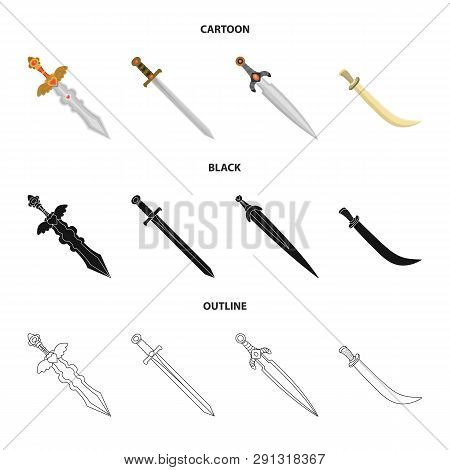 Vector Design Of Game  And Armor  Icon. Set Of Game  And Blade  Vector Icon For Stock.