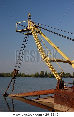 Övergivna fartyg. Kiev regionen. Ukraina